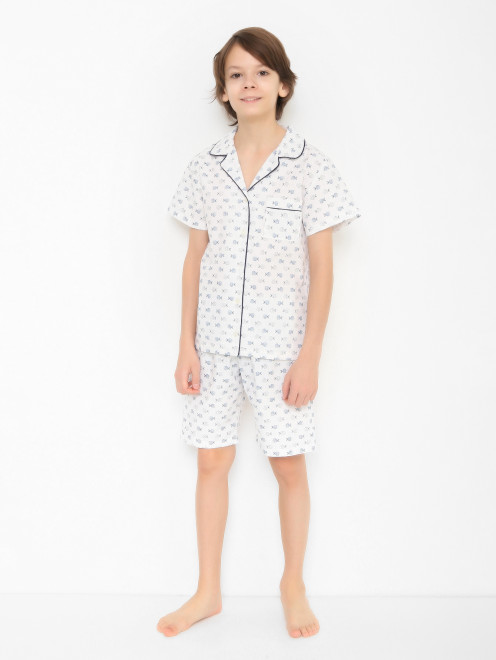 Хлопковая пижама с узором Story Loris - МодельОбщийВид