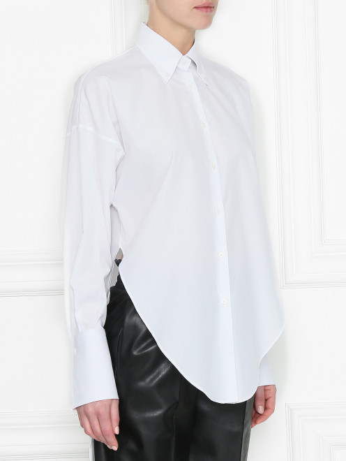 Блуза из хлопка с вырезами сбоку Ermanno Scervino - МодельВерхНиз