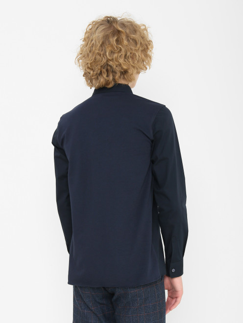 Рубашка из хлопка с вышивкой Aletta Couture - МодельВерхНиз1