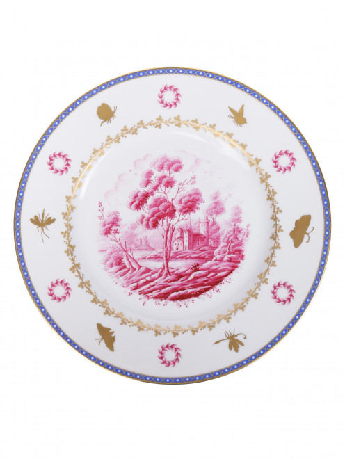 Тарелка обеденная из фарфора с узором Ginori 1735 - Общий вид