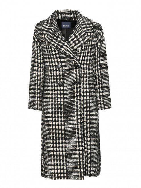 Пальто из смешанной шерсти с узором Max Mara - Общий вид