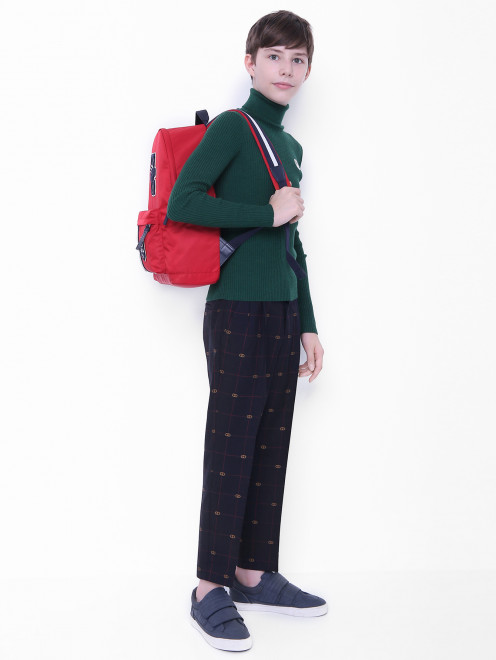Рюкзак на молнии с аппликацией Dolce & Gabbana - МодельОбщийВид