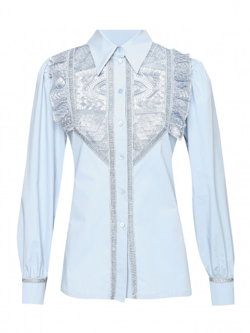 Блуза из хлопка с вышивкой Alberta Ferretti - Общий вид