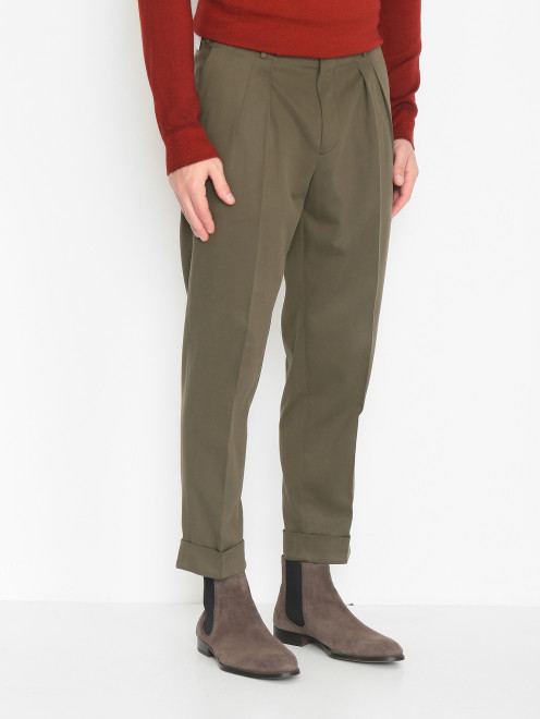 Однотонные брюки с карманами PT Torino - МодельВерхНиз1