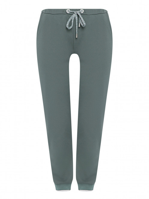 Трикотажные брюки на резинке с карманами Persona by Marina Rinaldi - Общий вид