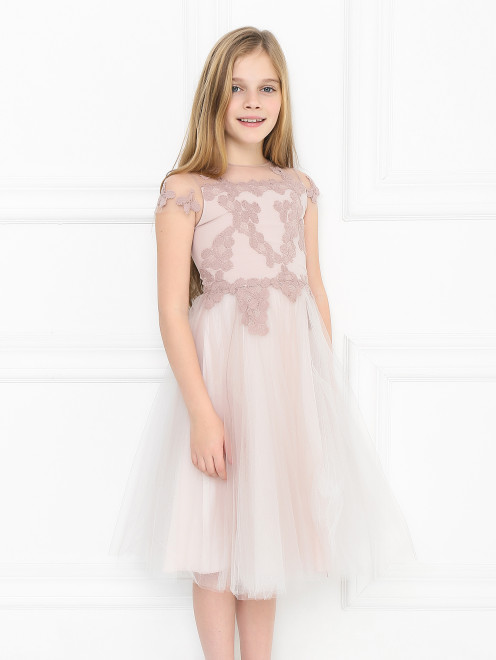 Платье с кружевной аппликацией Rhea Costa - МодельВерхНиз
