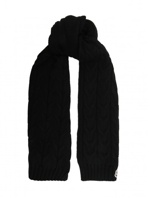 Шерстяной шарф с узором Moncler - Общий вид