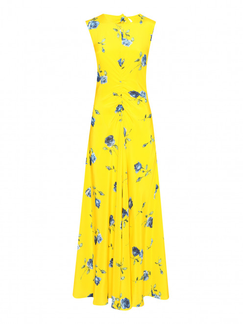 Платье-макси из шелка с цветочным узором Max Mara - Общий вид