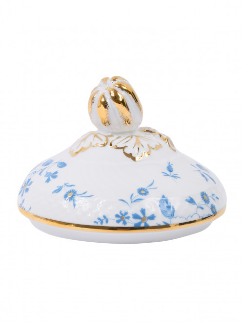 Крышка для чайной чашки из фарфора с узором Ginori 1735 - Обтравка1