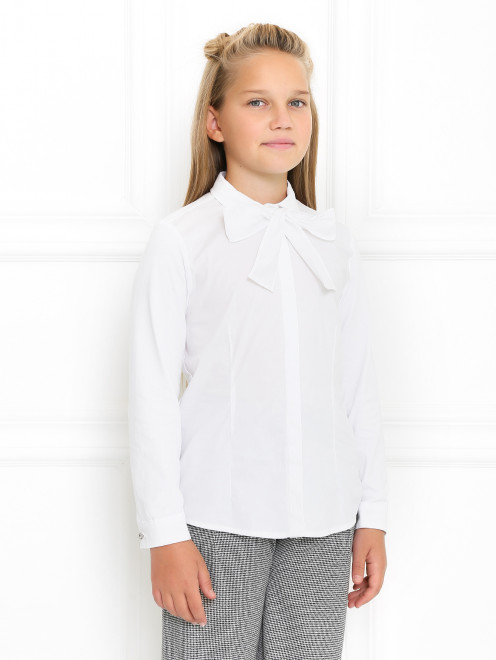  Блуза хлопковая с декором на вороте Aletta Couture - МодельВерхНиз