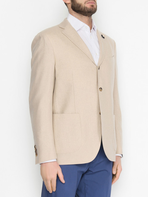 Пиджак из кашемира с карманами LARDINI - МодельВерхНиз