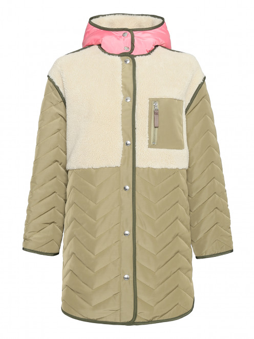 Стеганая куртка с контрастными вставками и капюшоном Paul Smith - Общий вид