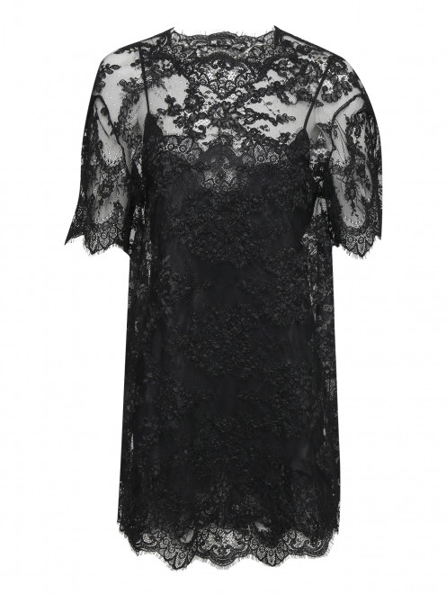 Платье-мини свободного кроя из кружева Ermanno Scervino - Общий вид