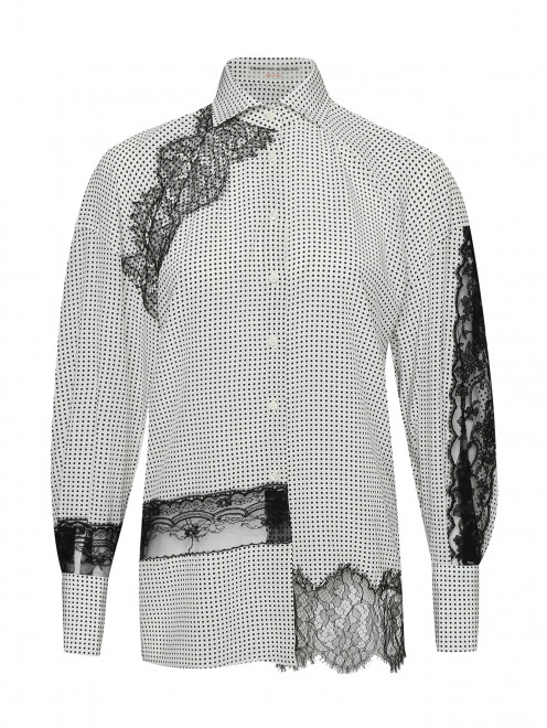 Блуза из шелка с кружевом Ermanno Scervino - Общий вид