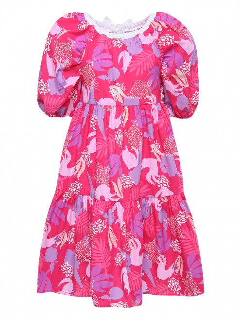 Платье из хлопка с цветочным узором Il Gufo - Общий вид