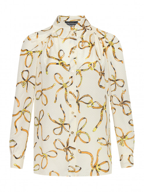 Блуза свободного кроя с узором Moschino Boutique - Общий вид