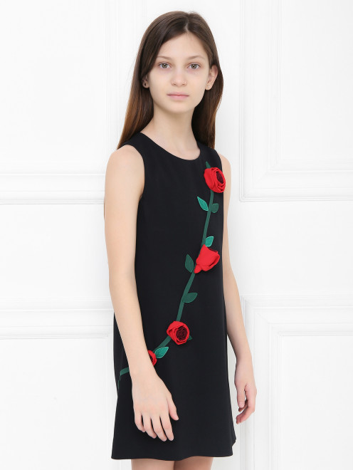 Платье без рукавов с аппликацией Dolce & Gabbana - МодельВерхНиз
