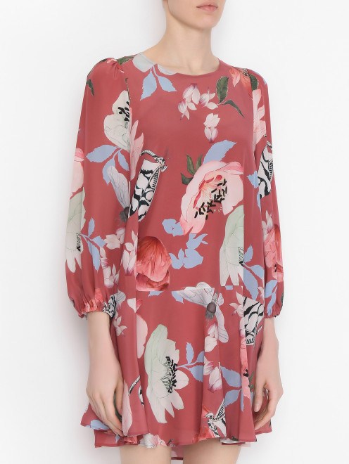 Платье из шелка с цветочным узором Max&Co - МодельВерхНиз