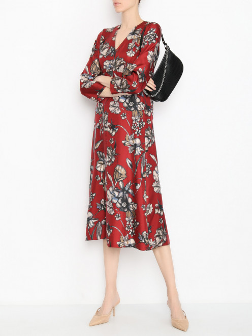 Платье из шелка с цветочным узором Max Mara - МодельОбщийВид