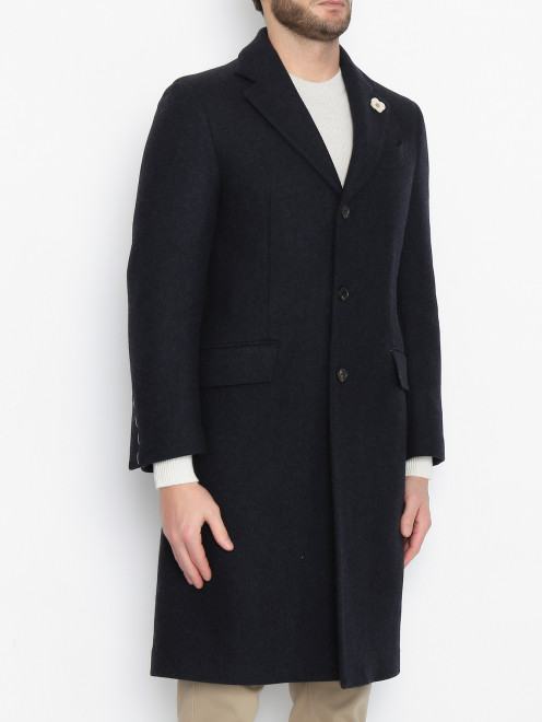 Пальто из шерсти и кашемира с карманами LARDINI - МодельВерхНиз