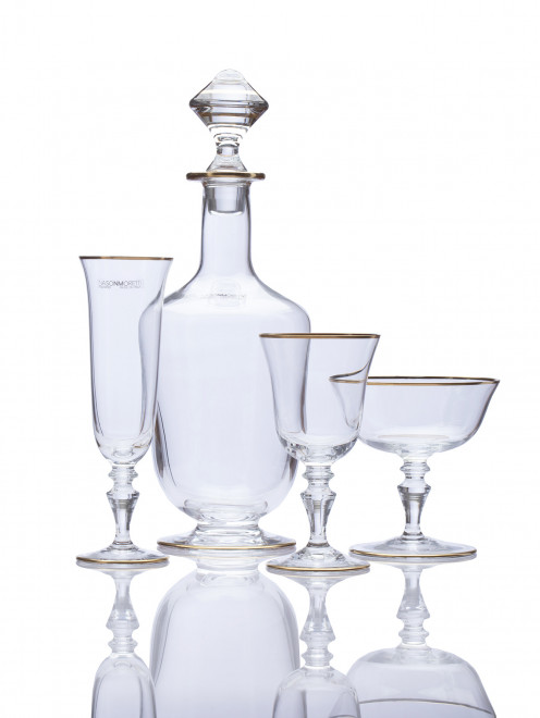 Чаша для шампанского с кантом из золота, высота - 11,4 см, диаметр - 11,2 см NasonMoretti - Обтравка1