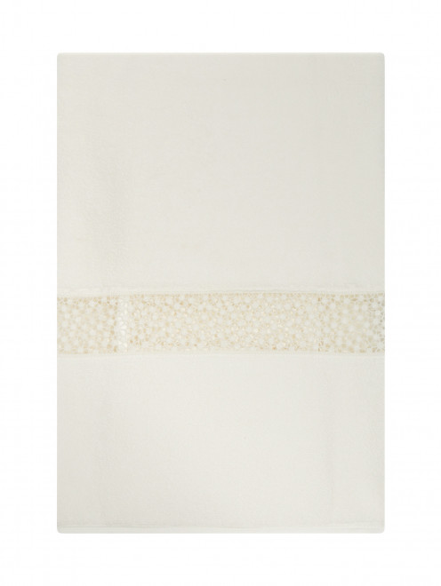 Полотенце из хлопковой махровой ткани с кружевной вставкой Frette - Обтравка1