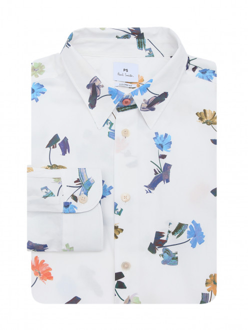 Рубашка из хлопка с цветочным узором Paul Smith - Общий вид