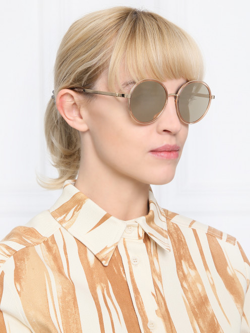 Солнцезащитные очки в круглой оправе Moschino - МодельОбщийВид