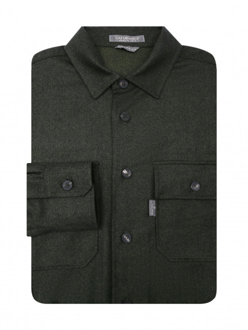 Рубашка из шерсти с накладными карманами Capobianco - Общий вид