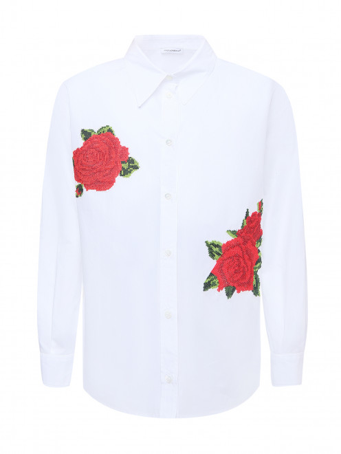 Блуза из хлопка с аппликацией Dolce & Gabbana - Общий вид