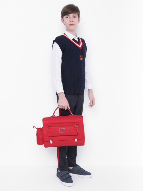 Однотонный рюкзак-портфель Dolce & Gabbana - МодельОбщийВид