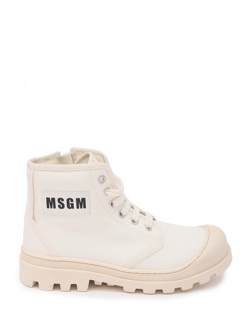 Ботинки из хлопка с логотипом MSGM - Обтравка1