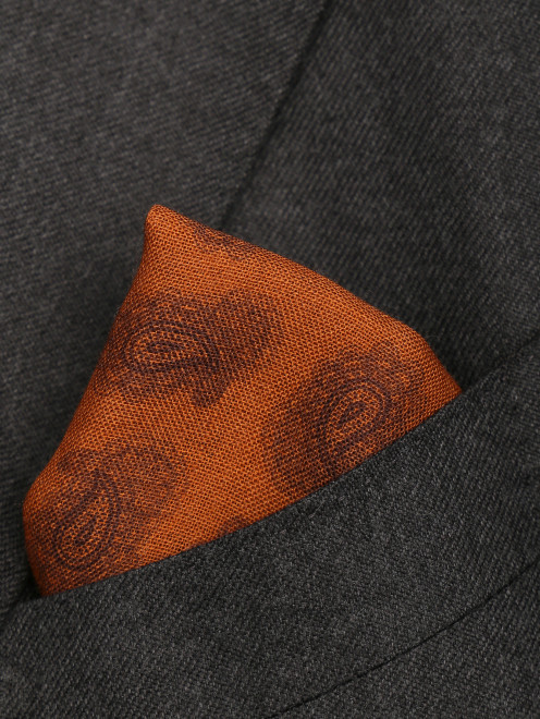Платок карманный из шерсти и шелка с узором LARDINI - МодельОбщийВид