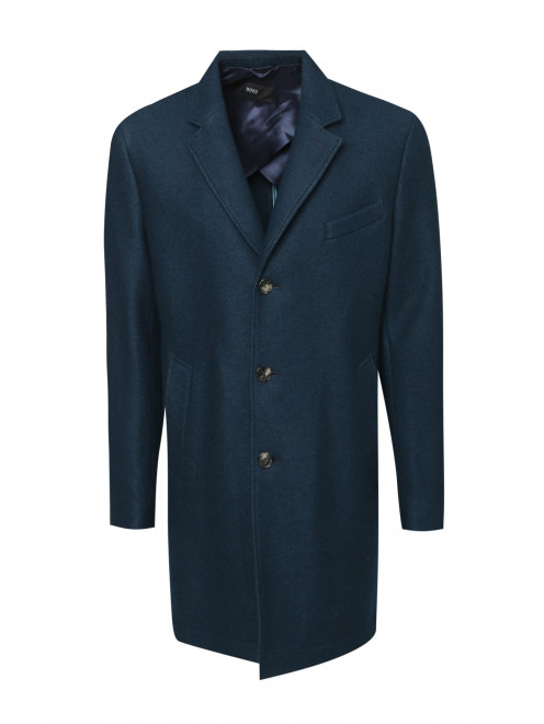Пальто из шерсти и вискозы с карманами Boss - Общий вид