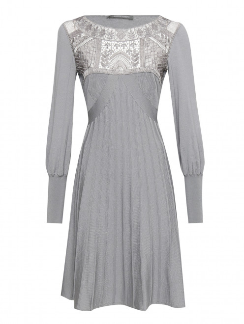 Платье из шерсти с вышивкой Alberta Ferretti - Общий вид