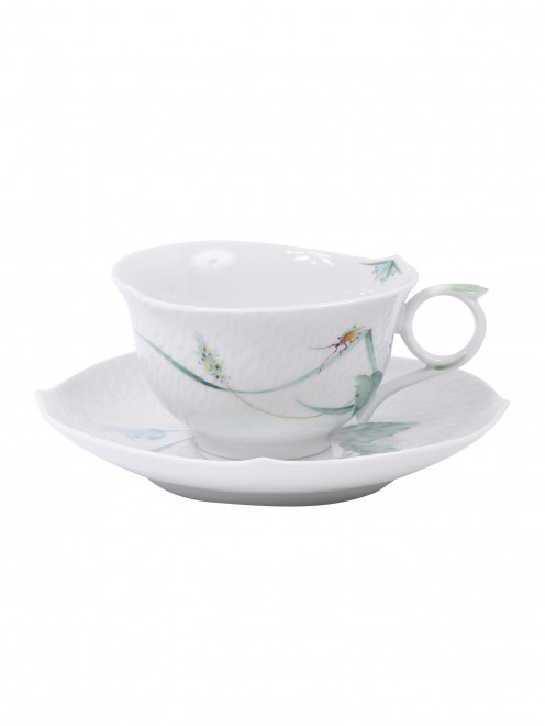 Чайная чашка из фарфора с блюдцем  Meissen - Общий вид