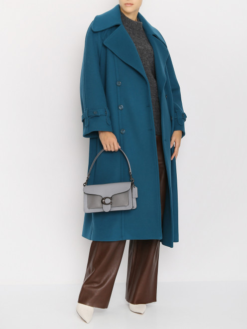 Пальто из шерсти с поясом Alberta Ferretti - МодельОбщийВид