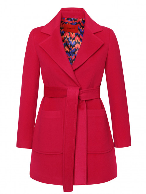Укороченное пальто из шерсти с поясом Max&Co - Общий вид