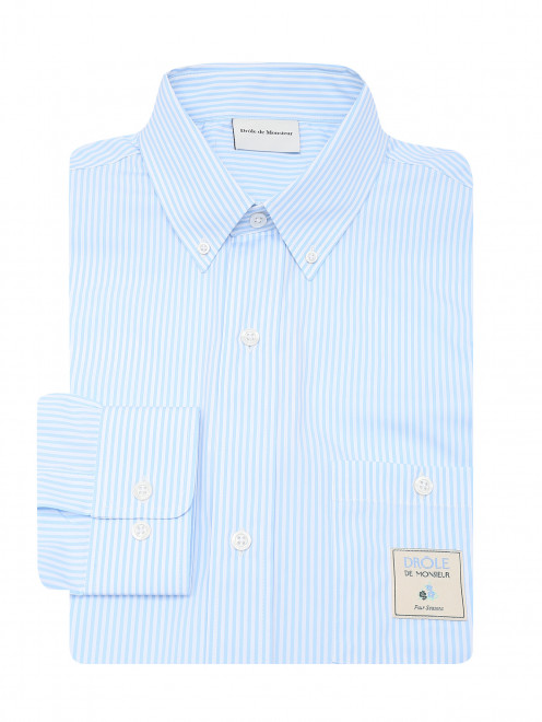 Рубашка из хлопка с узором полоска DrOle de Monsieur - Общий вид