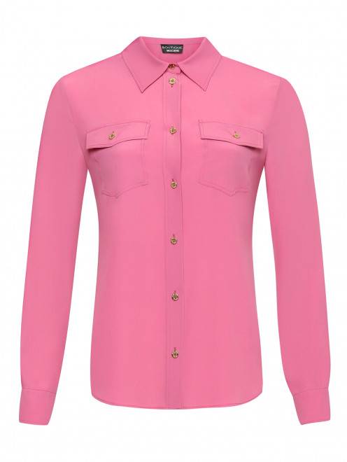 Блуза из смешанного шелка с карманами Moschino Boutique - Общий вид